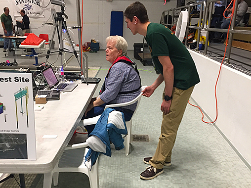 MRECo, partner, Bradshaw Lupton of piRshared designing iOT, internet of things connectivity for the FSI Doppler Current device at the recent remotely operated underwater vehicle design competition at the Sandwich Stem Academy. 